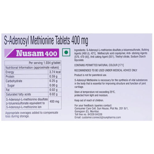 Nusam 400 Tablet -Strip of 10Tablet