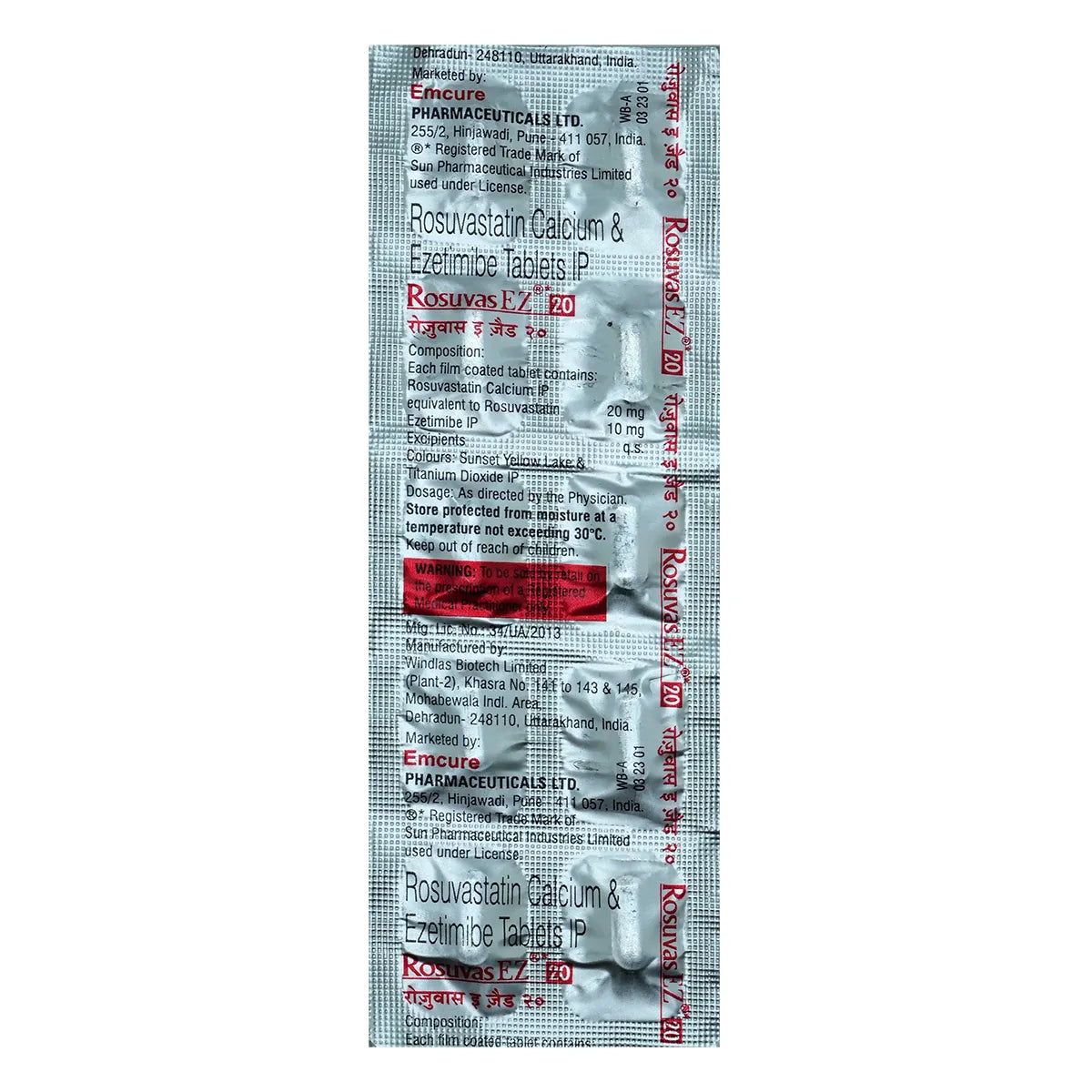 Rosuvas EZ 20 Tablet -Strip of 10 Tablets