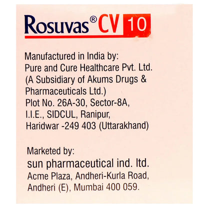 Rosuvas CV 10 Tablet- Strip of 10Tablets