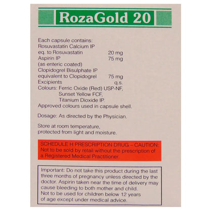 Rozagold 20 Capsule -Strip of 10Tablets