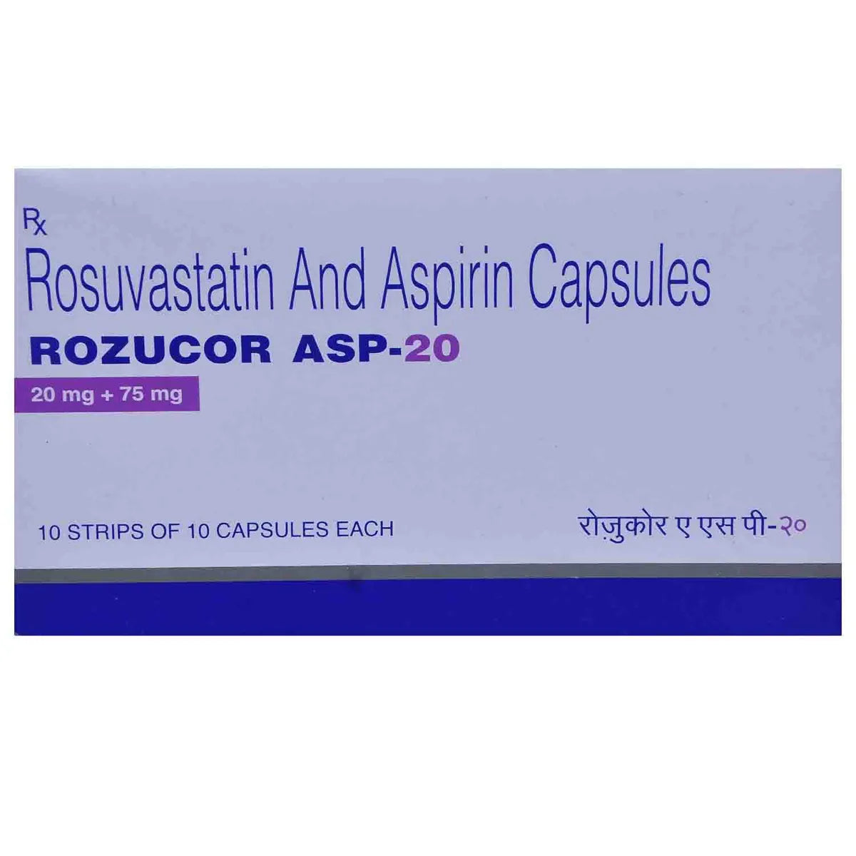 Rozucor ASP 20mg/75mg Capsule - Strip of 10Capsules
