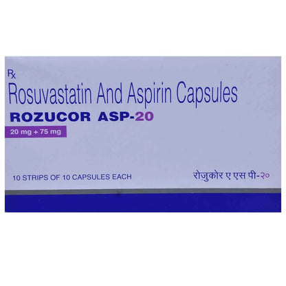 Rozucor ASP 20mg/75mg Capsule - Strip of 10Capsules