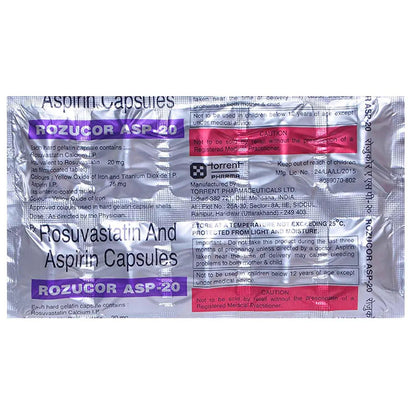 Rozucor ASP 20mg/75mg Capsule - Strip of 10Capsules