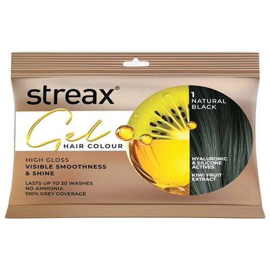 Streax Streax Gel Hair Colour 1 Natural Black