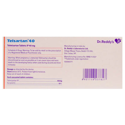 Telsartan 40 Tablet   (15Tablets)