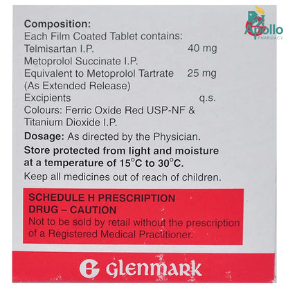 Telmaxx 25 Tablet (Strip of 10 Tablets)