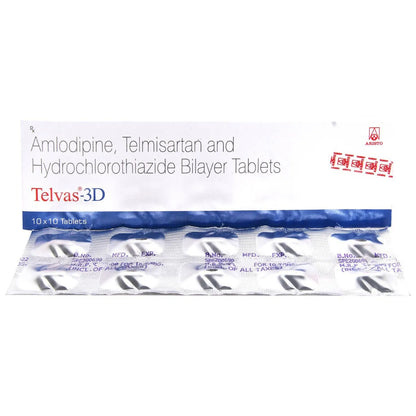 Telvas 3D Tablet (Strip of 10 Tablets)