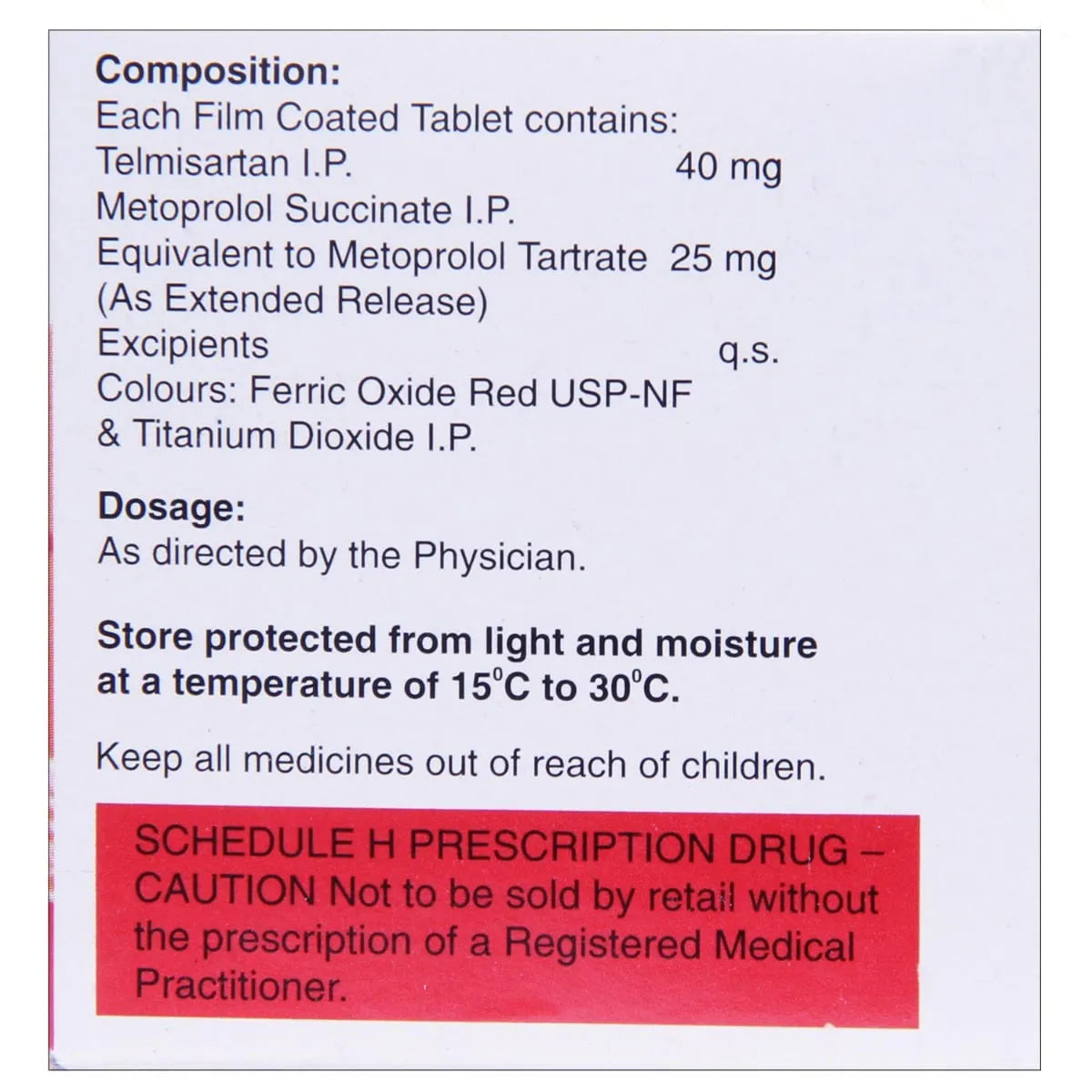 Telma-Beta 25 Tablet ER (Strip of !0Tablets)