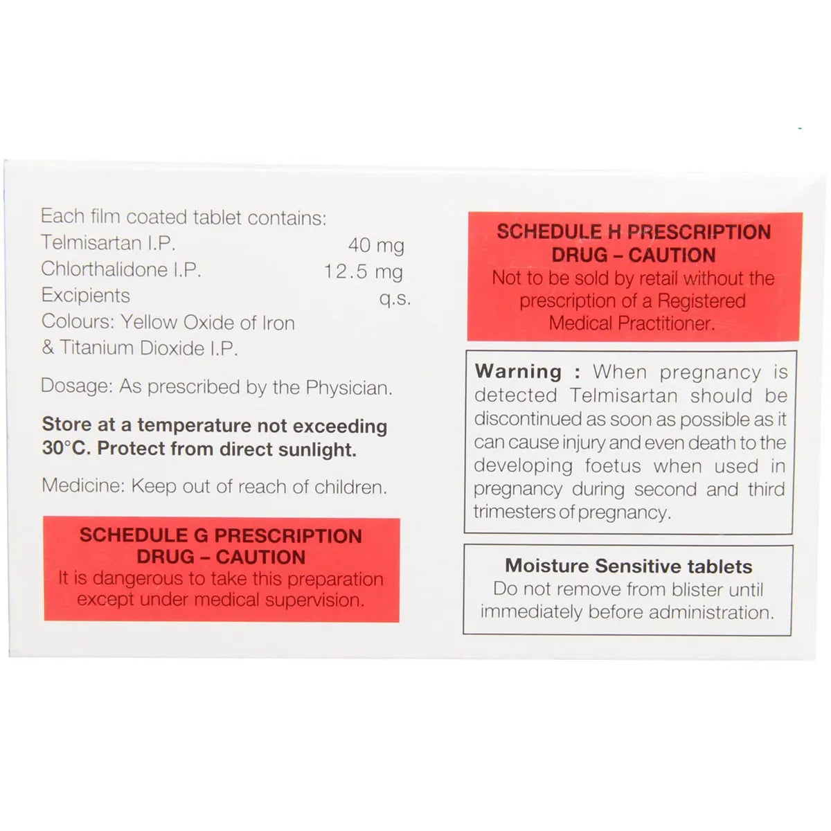 Telpres CT 40/12.5 Tablet (strip  of 15 Tablets)