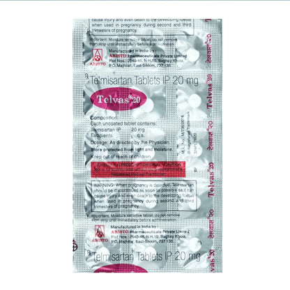 Telvas 20 Tablet  (Strip of 15 Tablets)