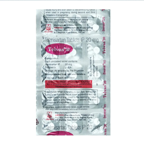 Telvas 20 Tablet  (Strip of 15 Tablets)