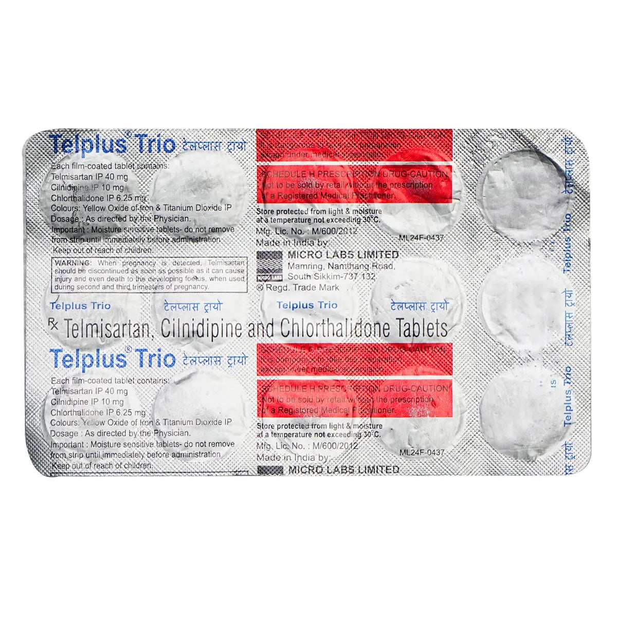 Telplus Trio Tablet (Strip of 15Tablets)