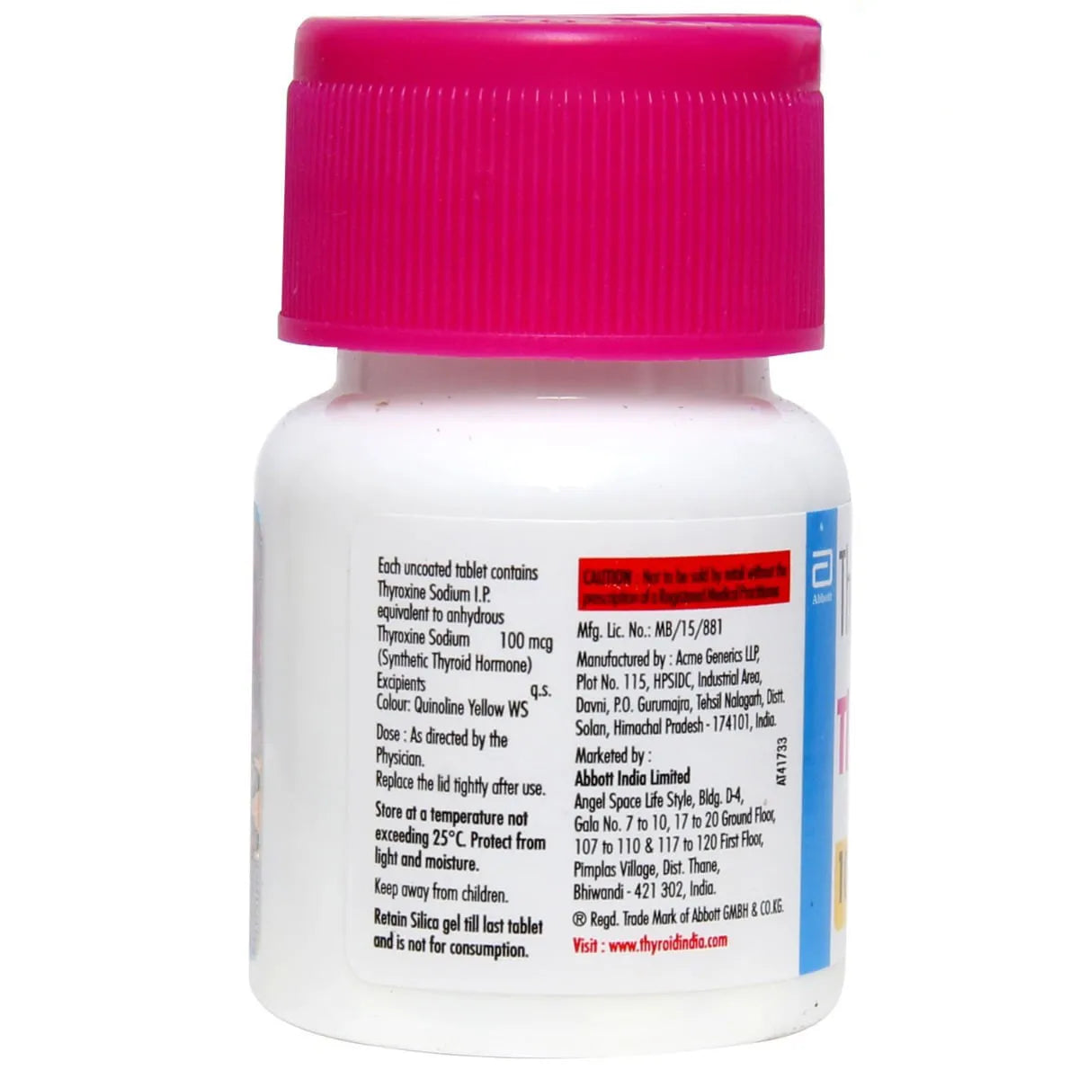 THYronorm 100mcg Tablet  (100TABLETS)