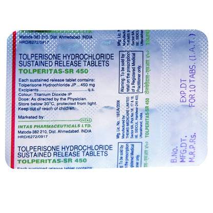 Tolperitas-SR 450 Tablet  Strip of 10 Tablet