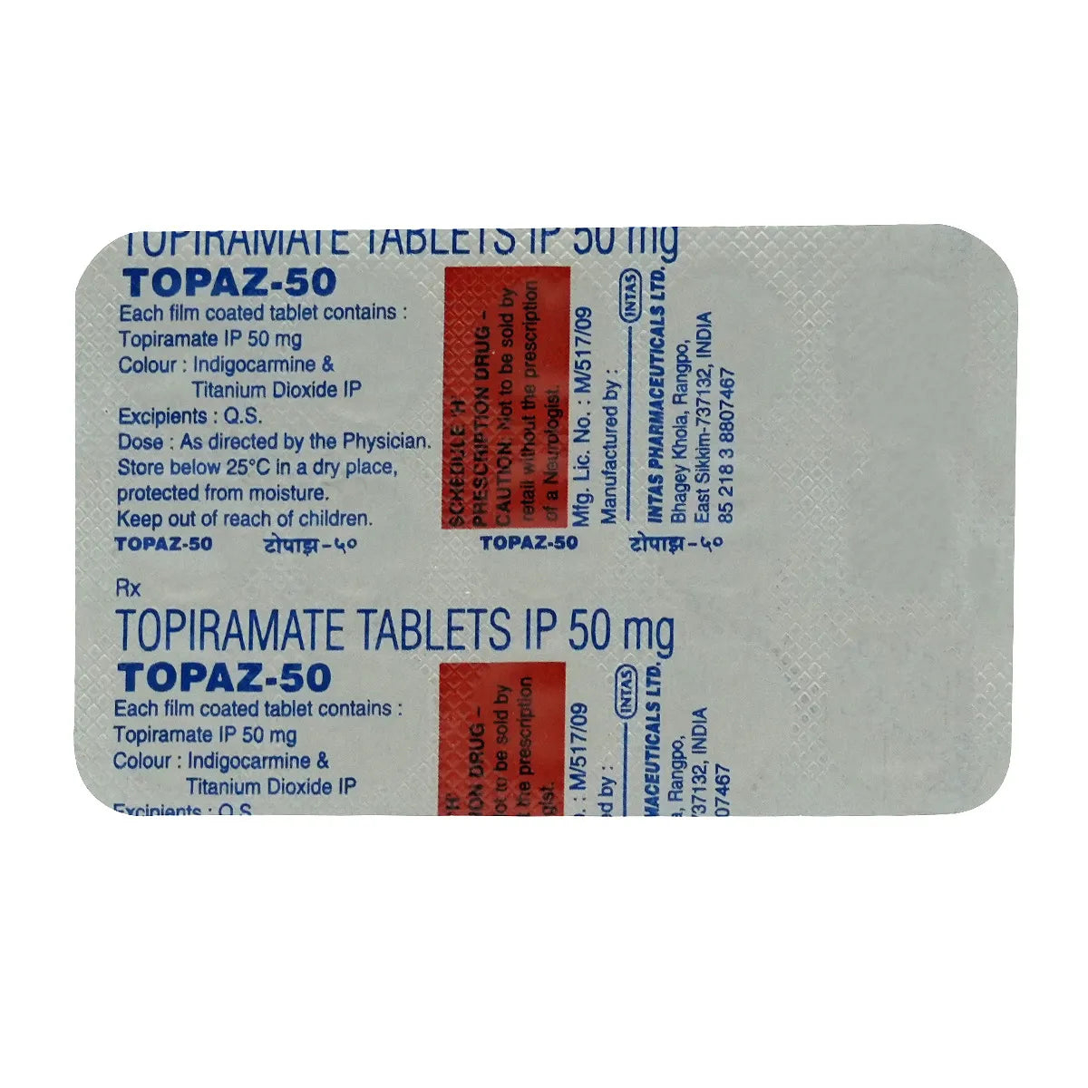 Topaz 50 Tablet 15PCS