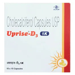 Uprise-D3 Cholecalciferol 2K Soft Gelatin Capsule | For Bone & Joint Health
