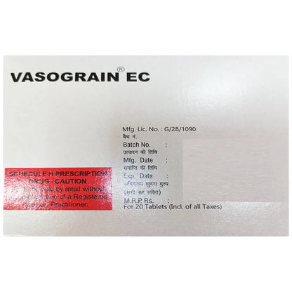 Vasograin Ec Tablet 20's