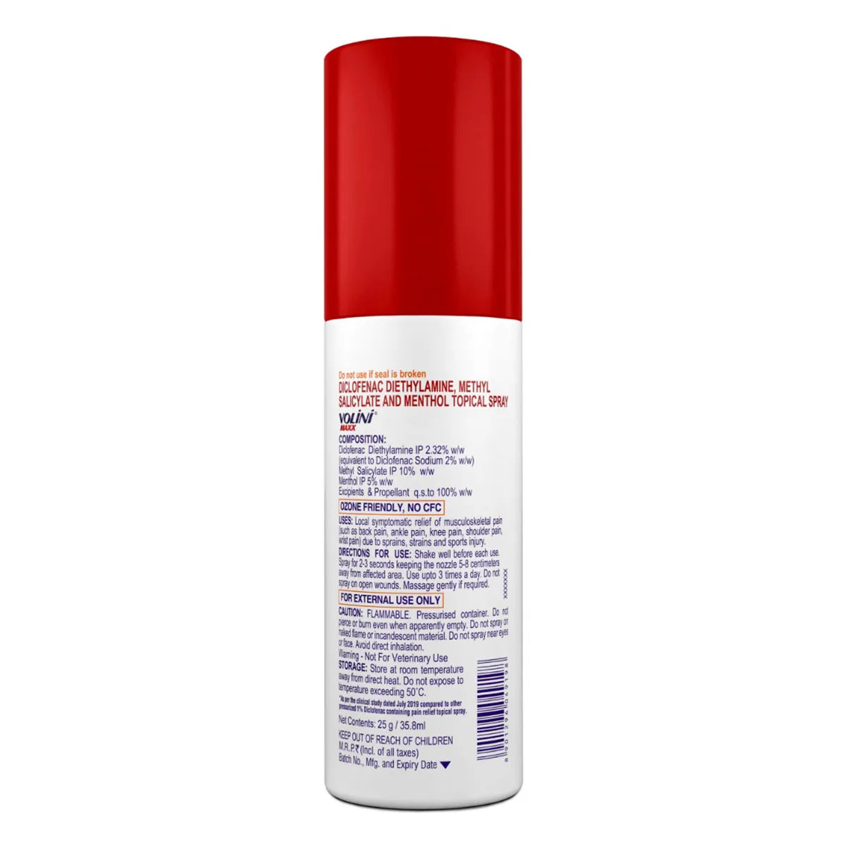 Volini Maxx Pain Relief Spray, 25 gm