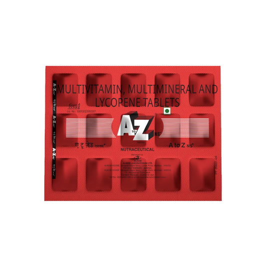 A to Z NS+ Daily Multivitamin Tablets – Zinc & Vitamin C for Immunity, B-Complex & Essential Nutrients for Energy & Wellness