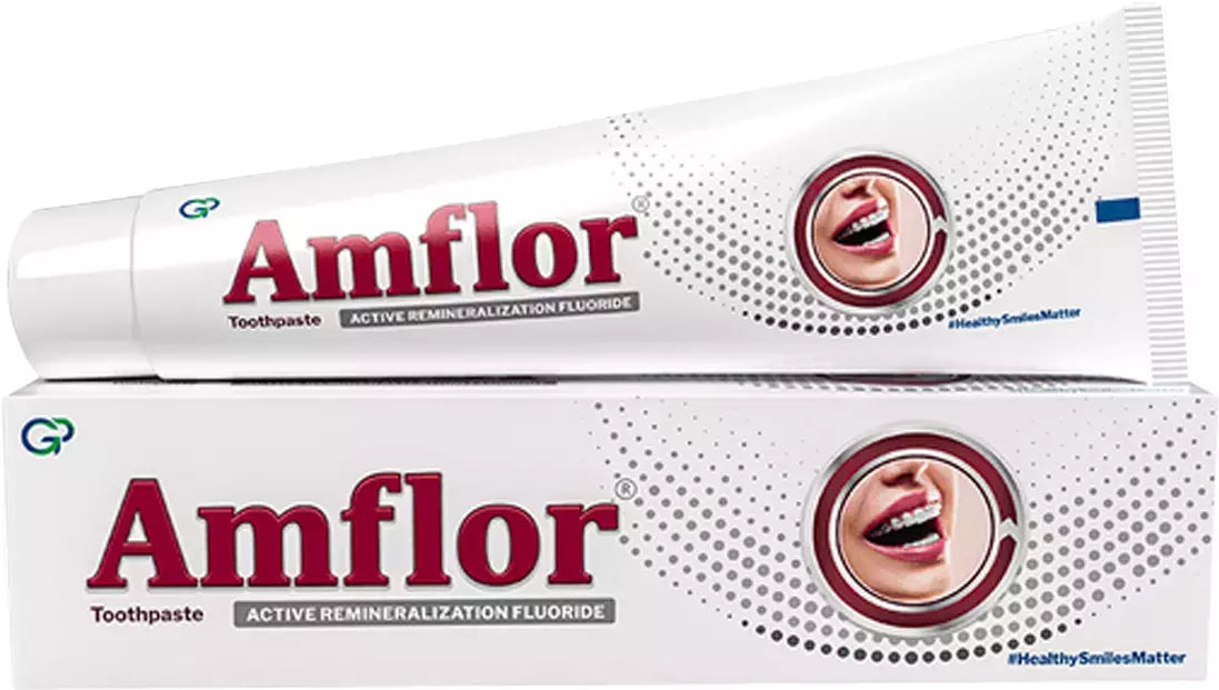 Amflor Toothpaste with Active Remineralisation Fluoride | For Healthy Gums & Strong Teeth