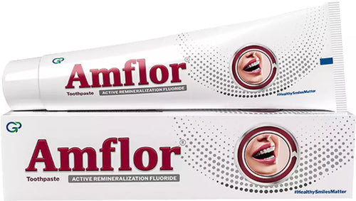 Amflor Toothpaste with Active Remineralisation Fluoride | For Healthy Gums & Strong Teeth