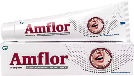 Amflor Toothpaste with Active Remineralisation Fluoride | For Healthy Gums & Strong Teeth