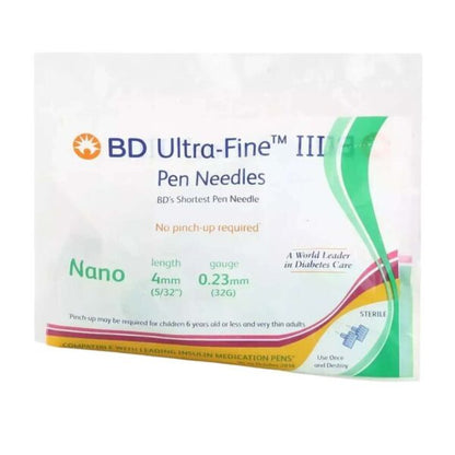 Bd Ultra Fine Pen Needles Easy Flow 32g Packet Of 5 Sterile Needle