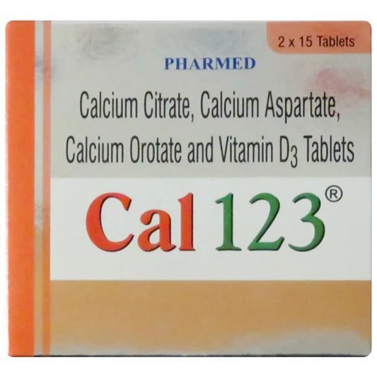 Cal 123 Tablet | Calcium & Vitamin D3 for Bone Strength | Joint Health & Fracture Recovery