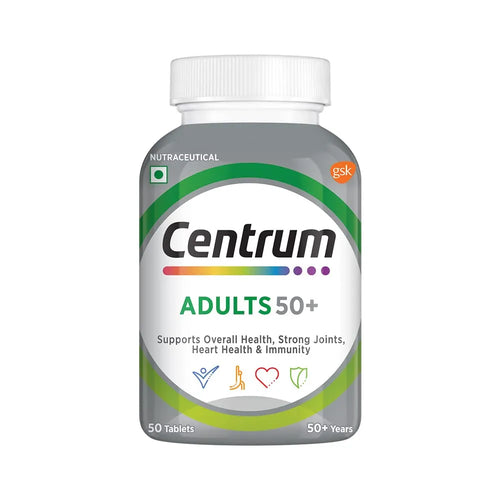 Centrum Adult 50+ | Veg Tablets for Joints, Heart & Immunity | World's No.1 Multivitamin & Multimineral