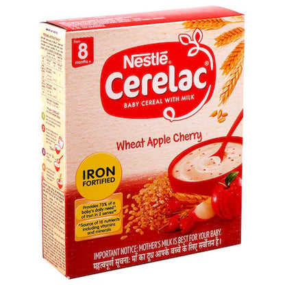 Cerelac Baby Cereal with Milk, Wheat Apple Cherry,Stage 2, From 8 to 24 Months,300g