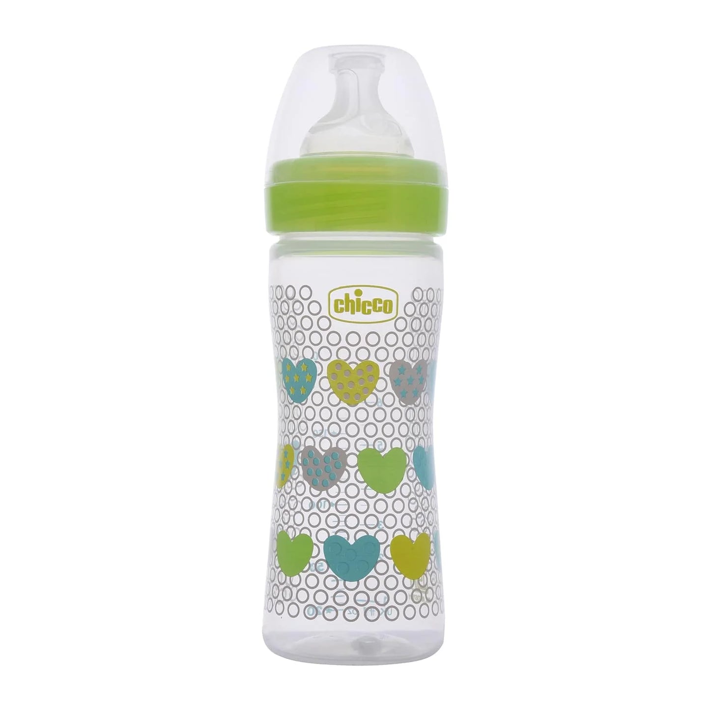 Well Being Medium Flow Baby Bottle 250ml 2M+ Green