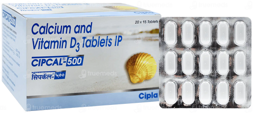 Cipcal 500 Tablet from Cipla | Source of Calcium & Vitamin D | For Bone, Joint and Muscle Care