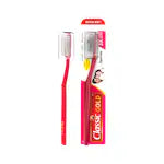 Classic Gold Supreme Super Soft Toothbrushes Pack Of 12 With New Anti Bacterial Crystal Clear Cap