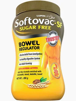 Softovac -SF Bowel Isabgol Powder | Gluten Free, Dietary Fibre Rich Sugar Free