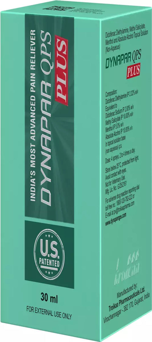 Dynapar Qps Plus Non-Aqueous Topical Solution | For Pain Relief From Back, Neck, Shoulder, Elbow, Wrist & Knee Pain