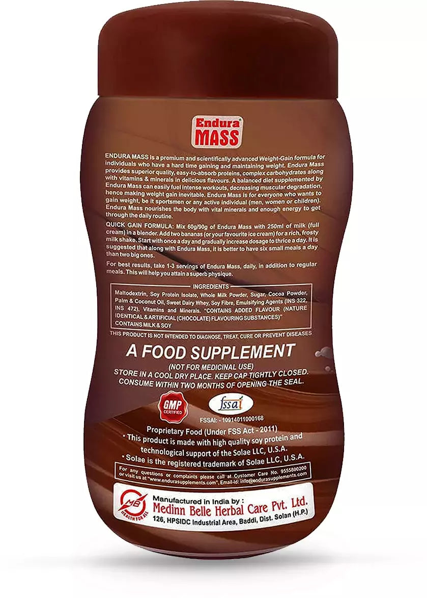 Endura Mass Chocolate Flavour - 500g