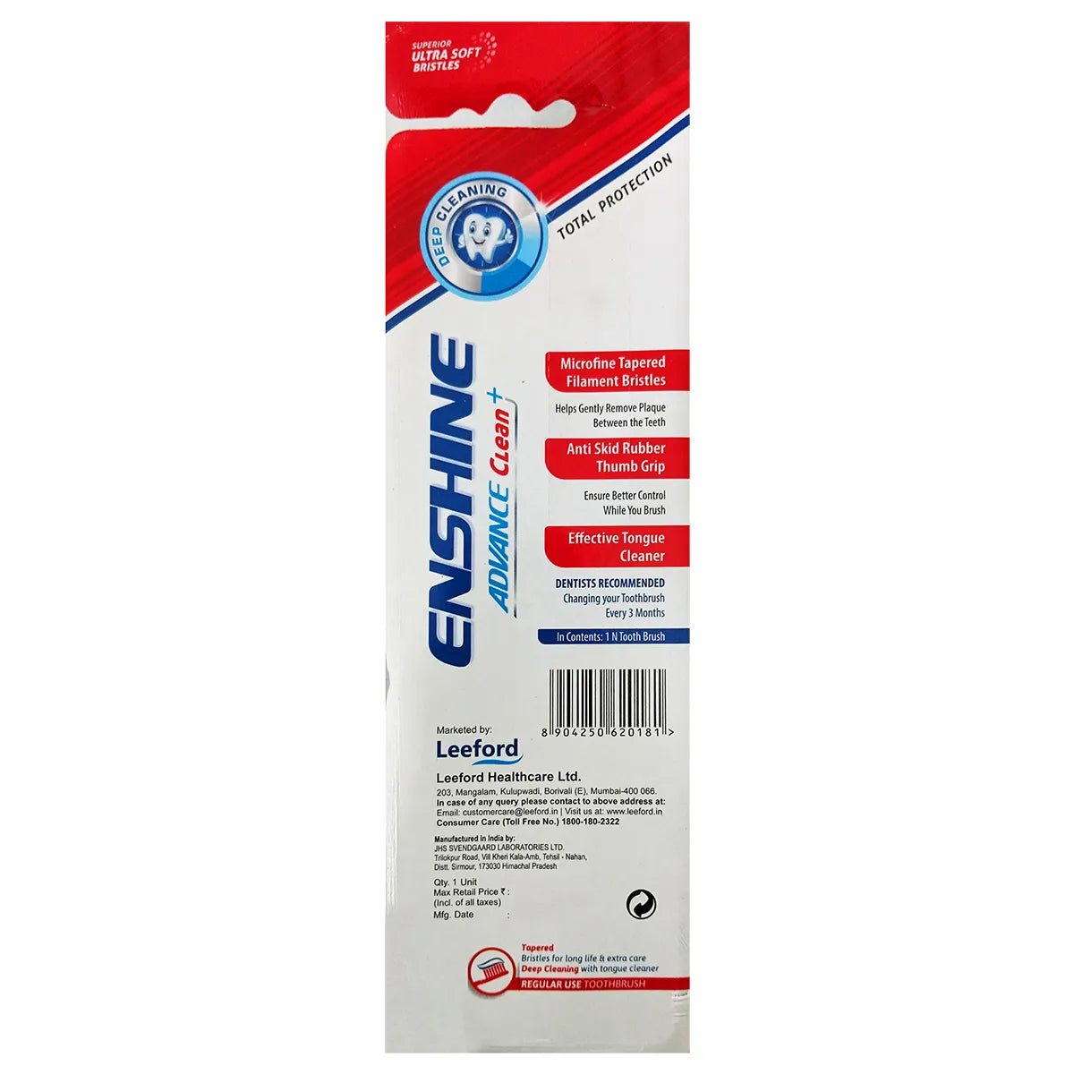 Enshine Advance Clean Ultra Soft Toothbrush, 1 Count
