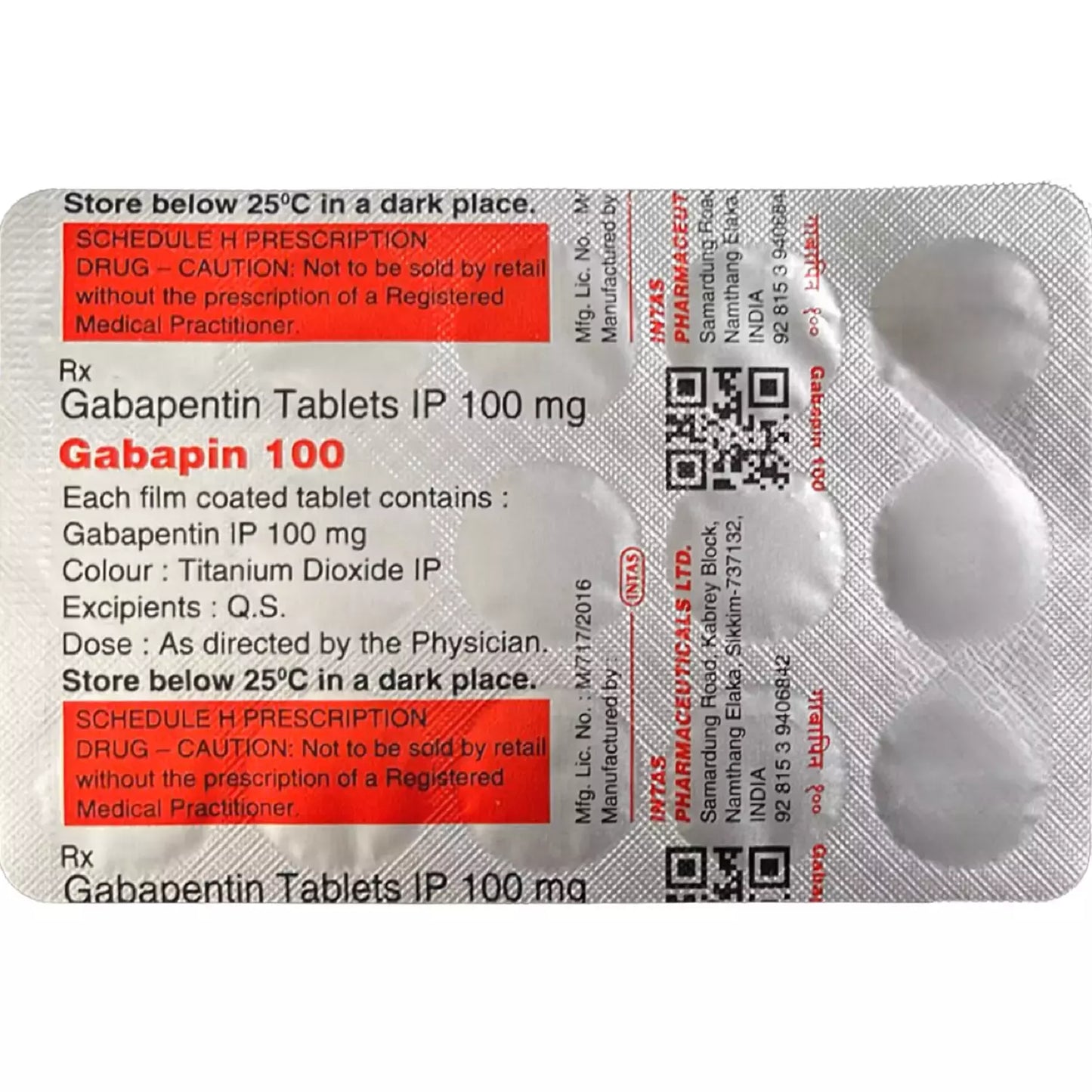 Gabapin 100 Tablet