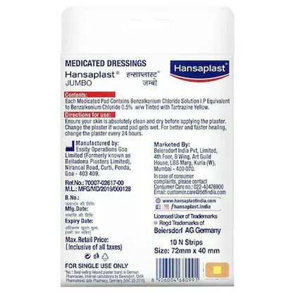 Hansaplast Jumbo Bandage 10 pcs