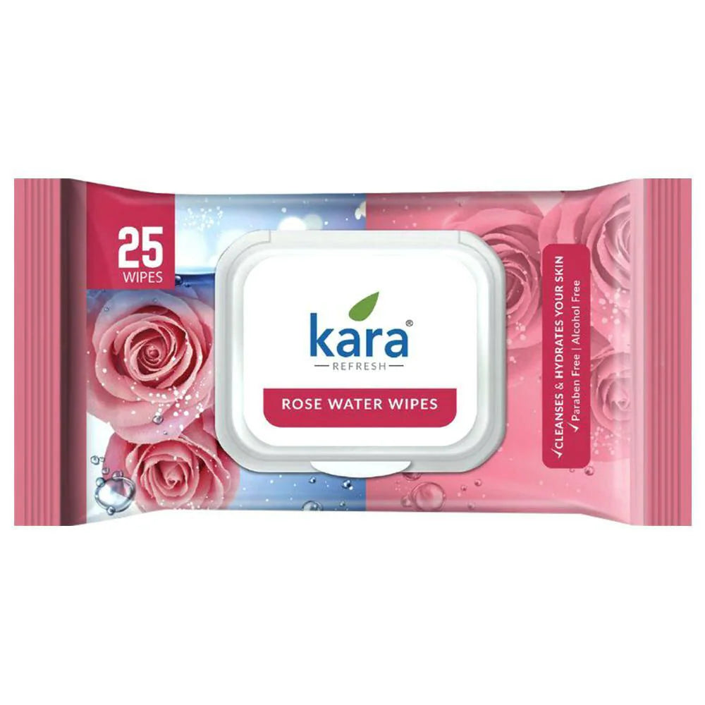 Kara Face Wipes Rose Water 10 Pieces