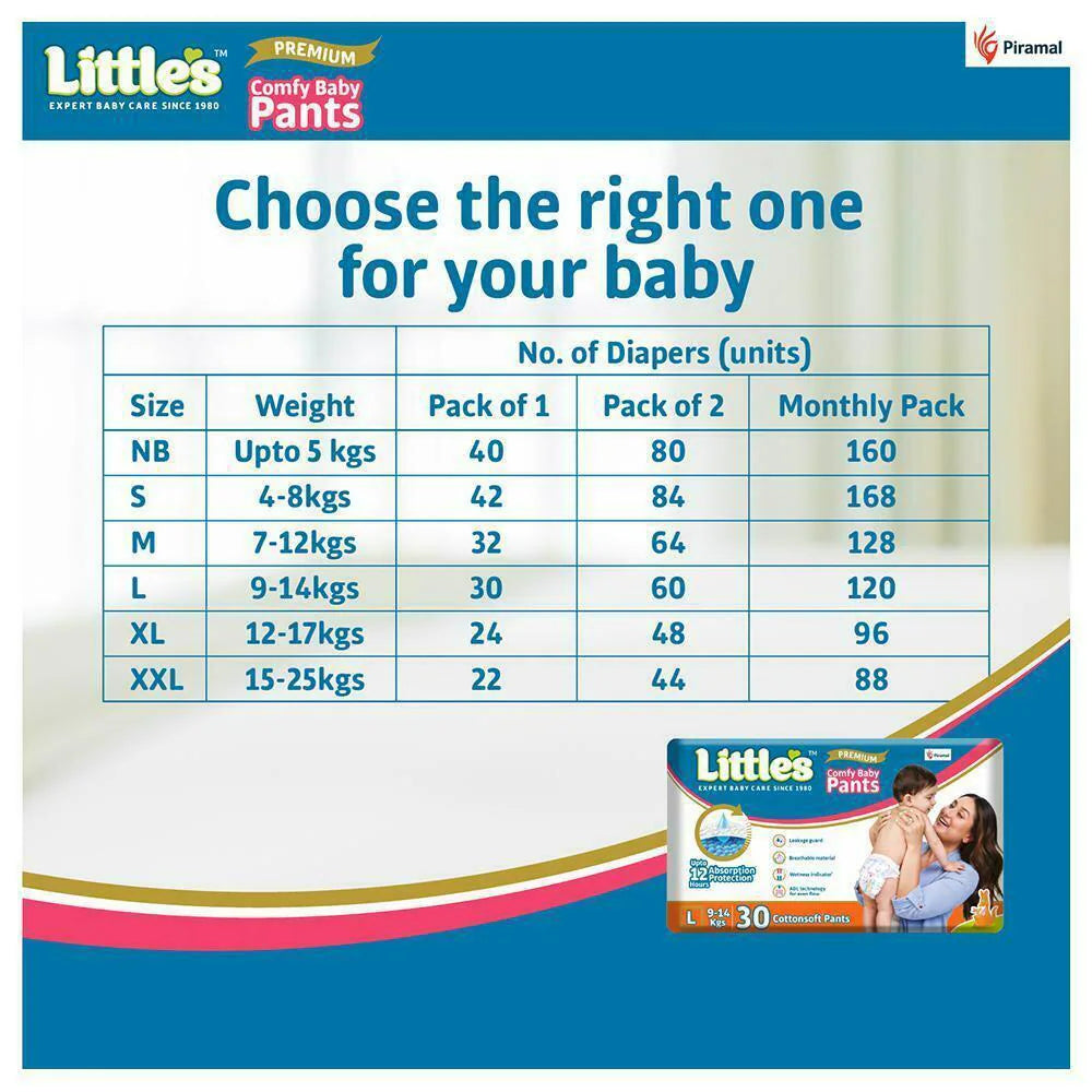 Little's Comfy Baby Pants (Pack of 30)