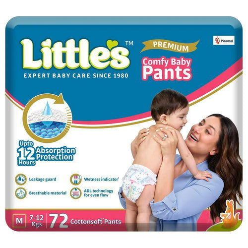 Little's Comfy Baby Pants (M) 72 count