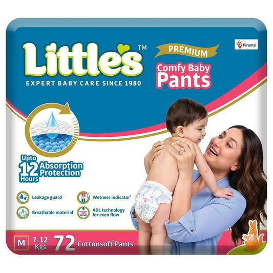 Little's Comfy Baby Pants (M) 72 count