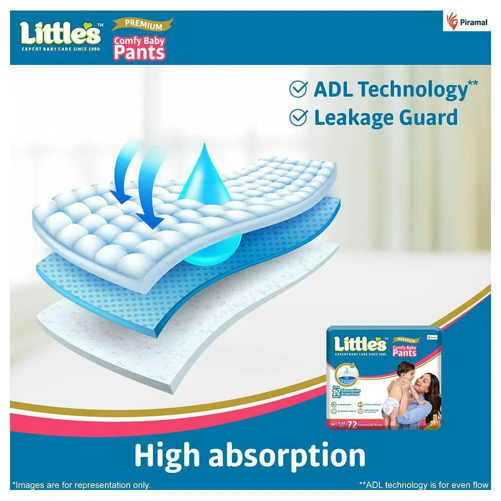 Little's Comfy Baby Pants (M) 72 count