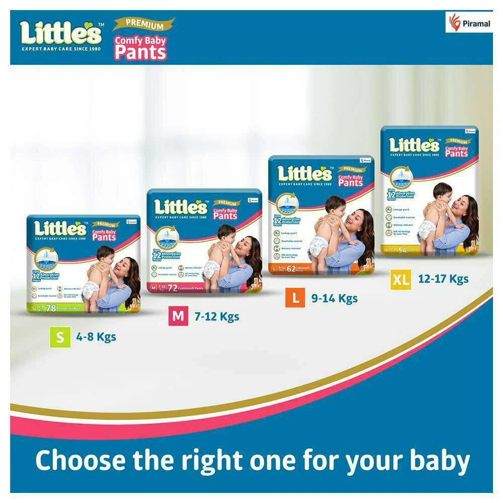 Little's Comfy Baby Pants (M) 72 count