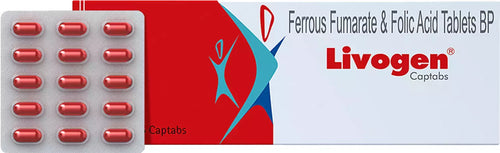 Livogen Ferrous Fumarate & Folic Acid Captab