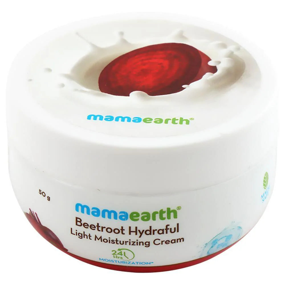 Mamaearth Beetroot Hydraful Light Moisturizing Cream With Beetroot & Hyaluronic Acid|50g