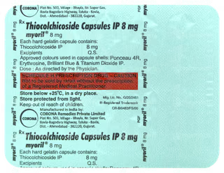 Myoril 8mg Capsule