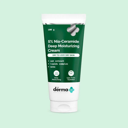 DERMA CO 5% Nia-Ceramide Deep Moisturizing Cream with 5% Niacinamide & 1% Ceramide - 100g