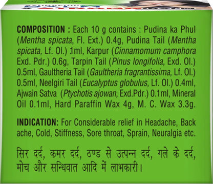 Baidyanath Ayurvedic Balm- A Strong Balm